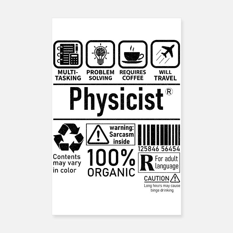 Physicist Specialist multi tasking problem solving Poster 8" x 12" (20x30 cm)