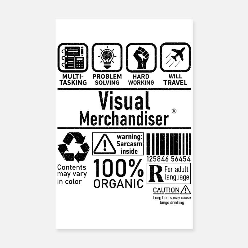 Visual Merchandiser multi tasking problem solving Poster 20x30 cm