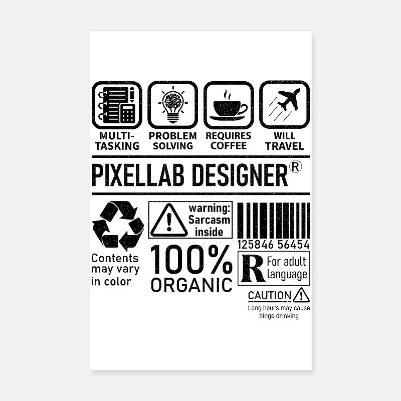 Résolution de problèmes multitâches Pixellab Designer Poster 20 x 30 cm