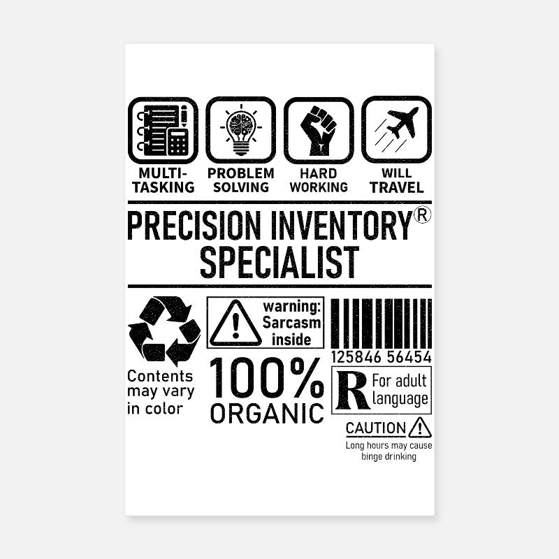 Spécialiste de l’inventaire de précision multitâche Poster 20 x 30 cm