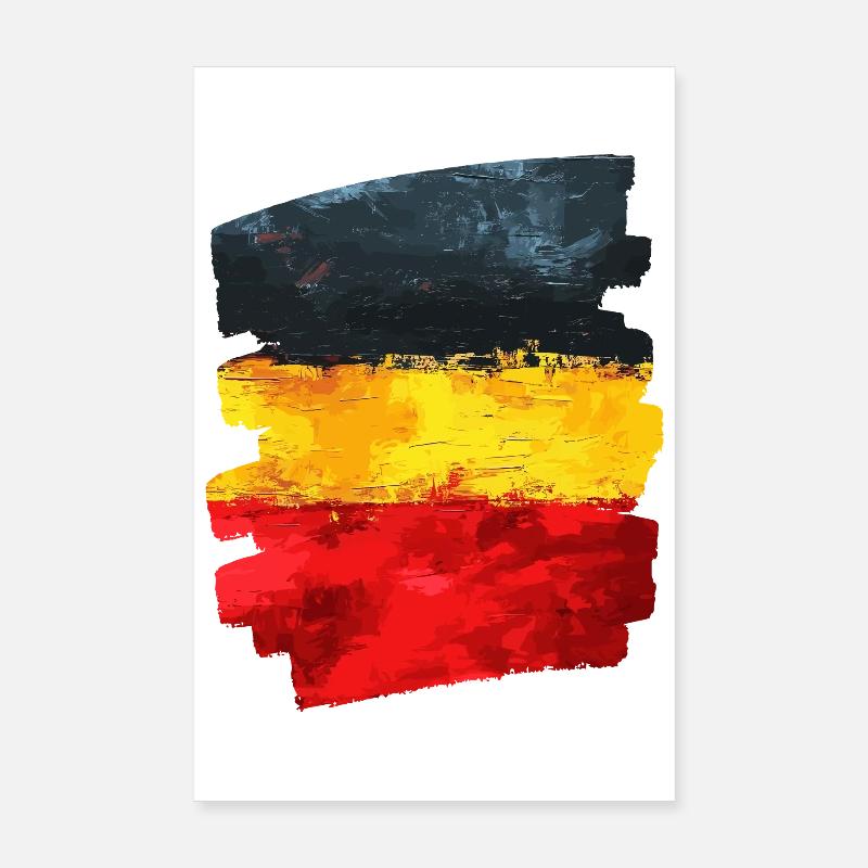 German Flag Germany Poster 8" x 12" (20x30 cm)