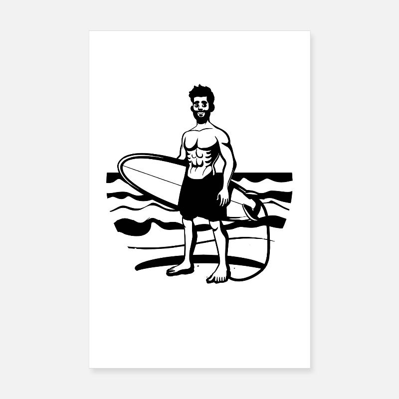 Surfeur Poster 20 x 30 cm