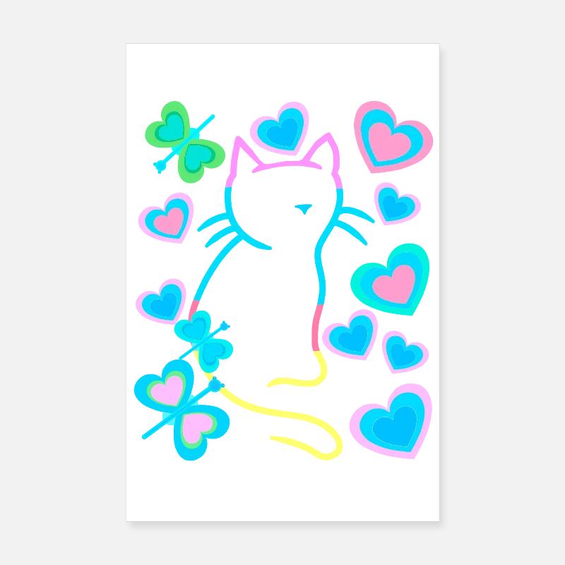 Chats Rétro Poster 20 x 30 cm