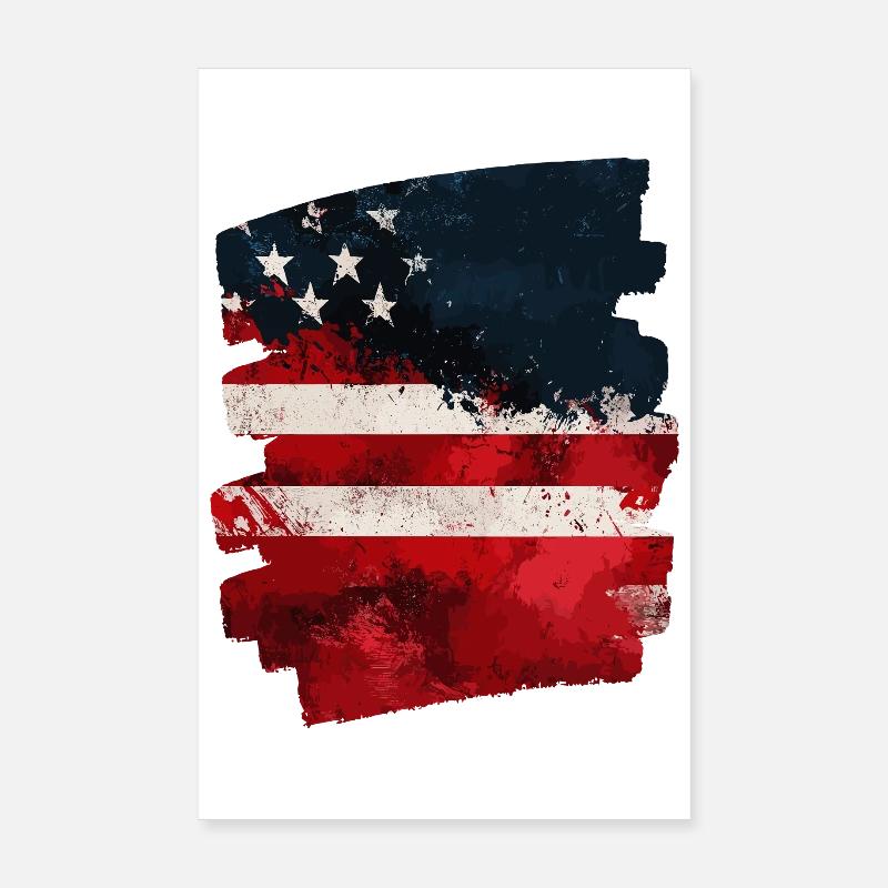 Drapeau des États-Unis d’Amérique Poster 20 x 30 cm