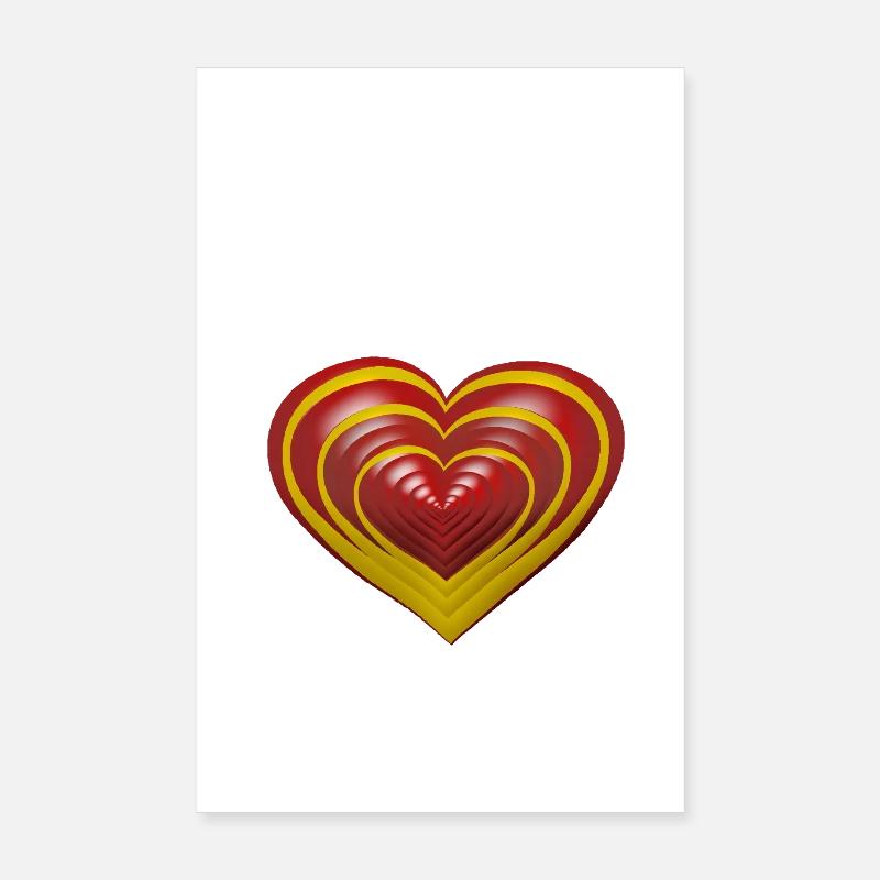 Coeurs Coeurs Saint-Valentin Saint-Valentin Anniversaire de la Saint-Valentin Poster 20 x 30 cm