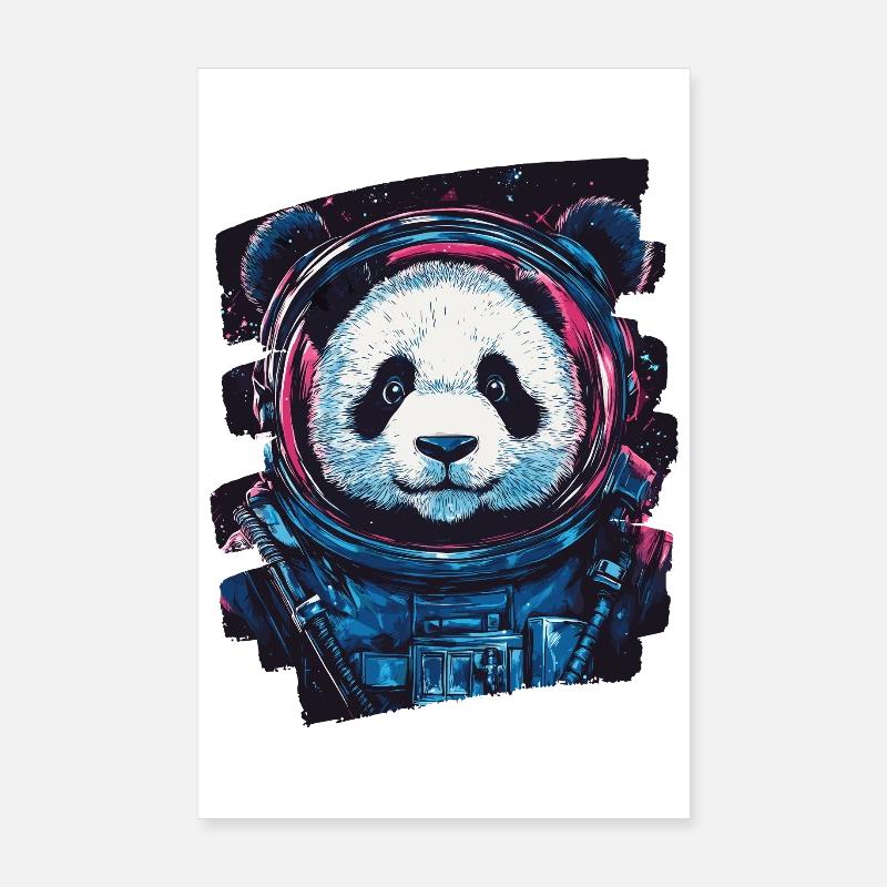 Panda Astronaute Poster 20 x 30 cm