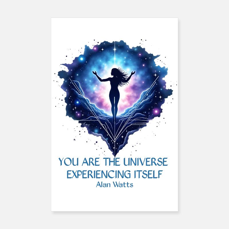Femme Mystique | Alan Watts Citation Conception Poster 20 x 30 cm