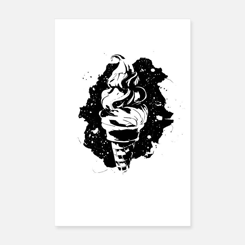 Soft Cream Drawing Poster 8" x 12" (20x30 cm)