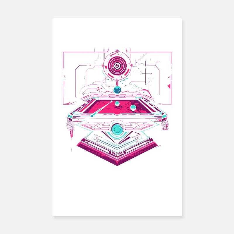 Look steampunk de billard Poster 20 x 30 cm