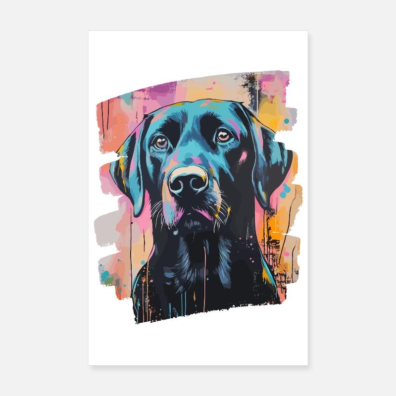 Labrador - Poster 20x30 cm - Weiß