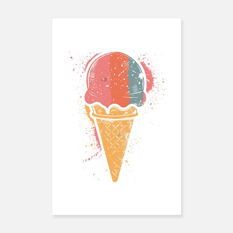Glace rétro Poster 20 x 30 cm