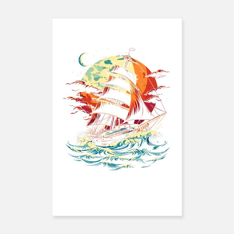 Segelschiff Poster 20x30 cm