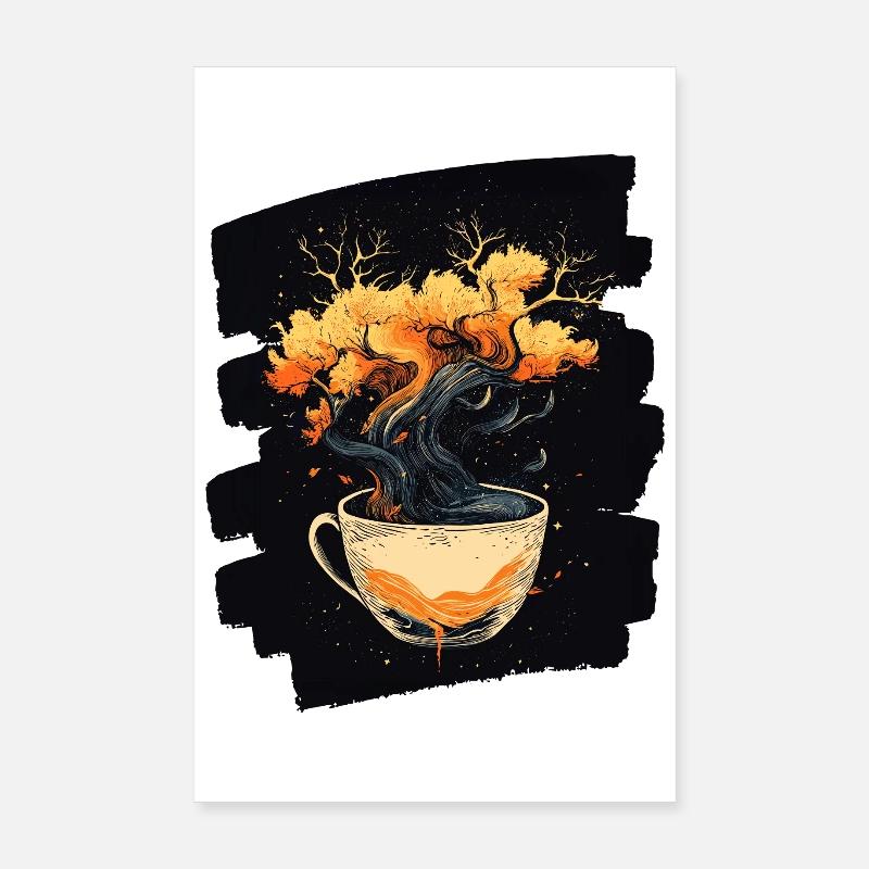 Coffee Coffee Coffee Lovers Poster 8" x 12" (20x30 cm)