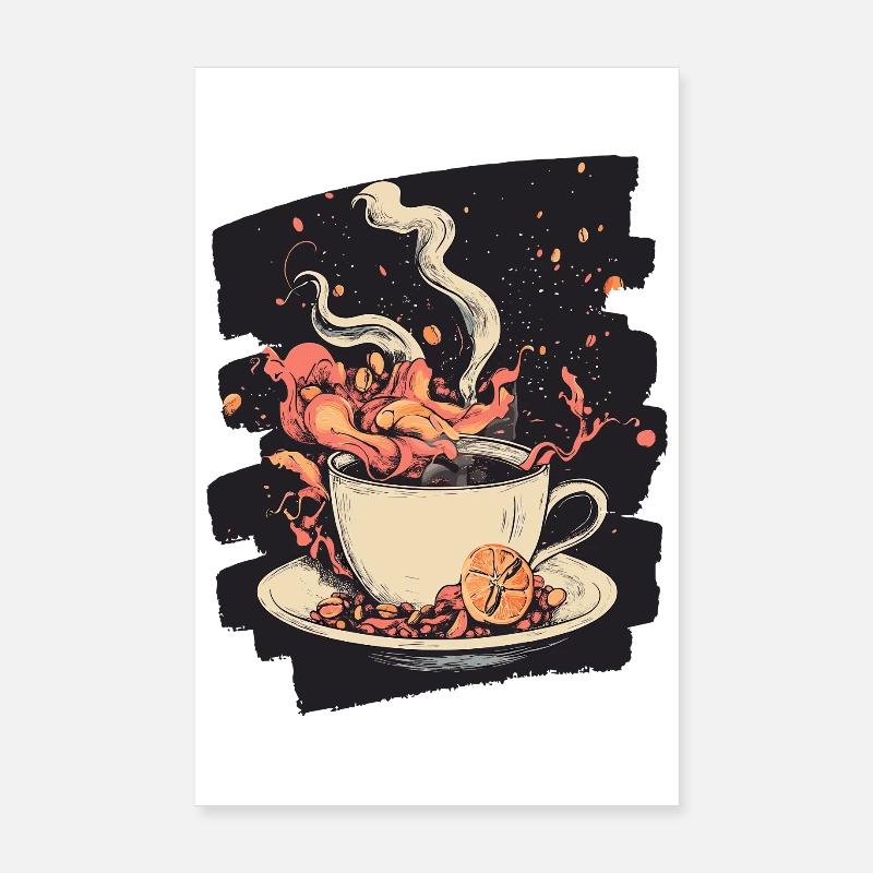 Coffee Coffee Coffee Lovers Poster 8" x 12" (20x30 cm)