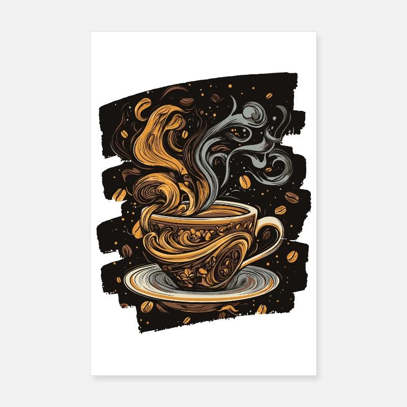 Coffee Coffee Coffee Lovers Poster 8" x 12" (20x30 cm)