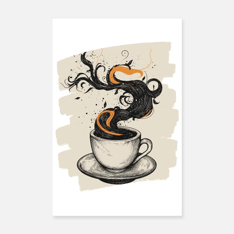 Coffee Coffee Coffee Lovers Poster 8" x 12" (20x30 cm)