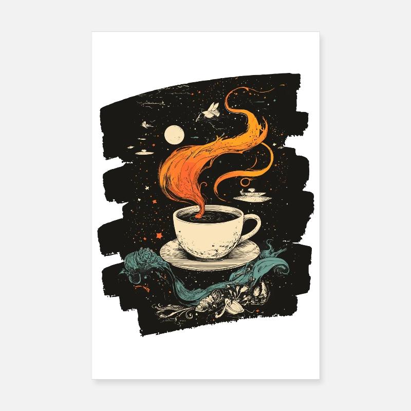 Coffee Coffee Coffee Lovers Poster 8" x 12" (20x30 cm)