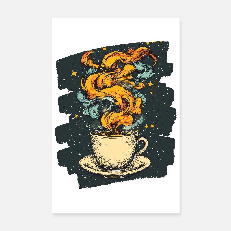 Coffee Coffee Coffee Lovers Poster 8" x 12" (20x30 cm)