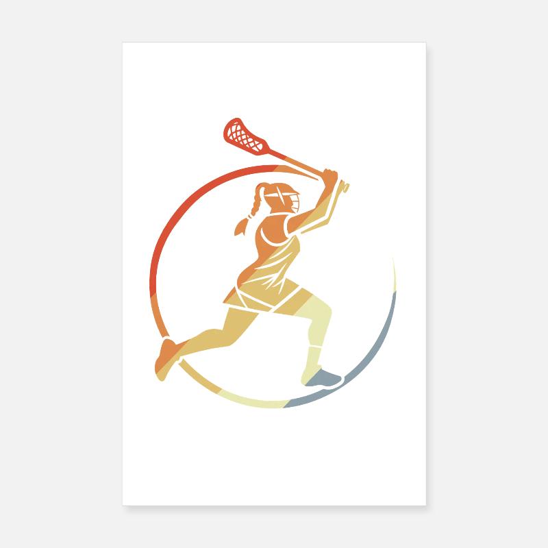 Frauen Lacrosse Poster 20x30 cm
