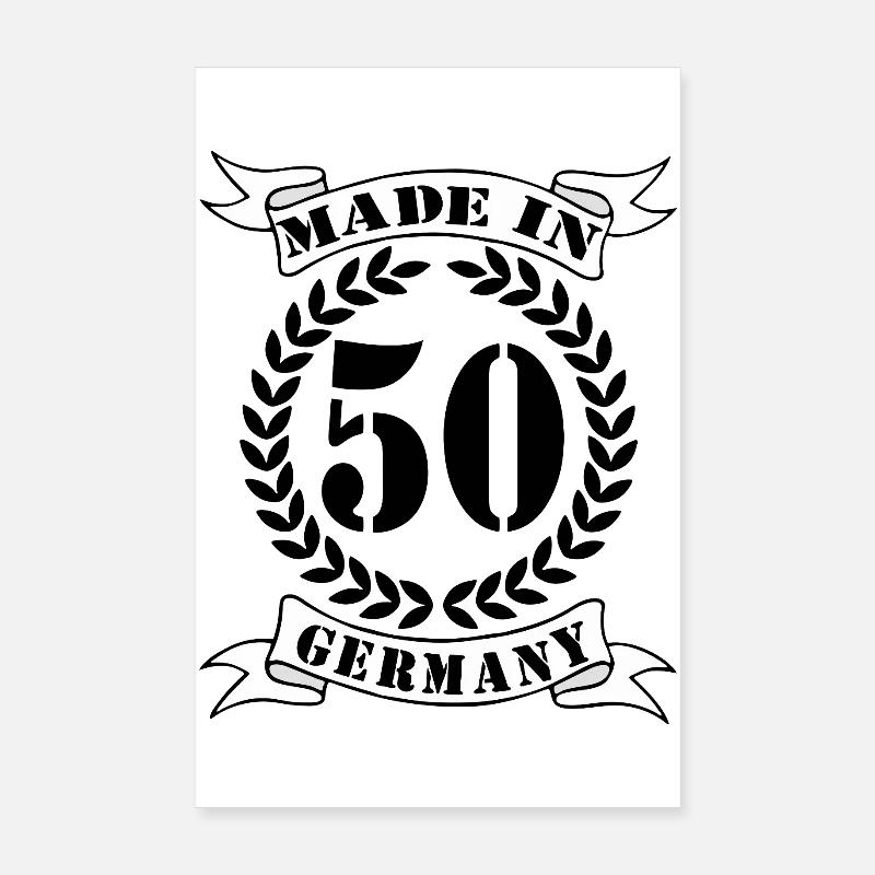 50.Geburtstag , Germany Poster 20x30 cm