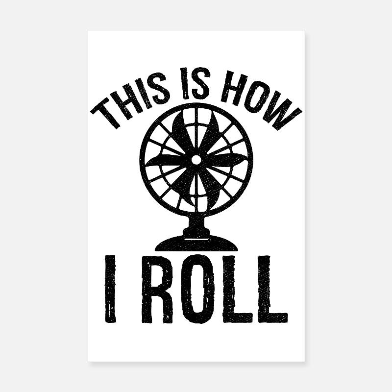 c’est comme ça que je roule Ventilateur de table Poster 20 x 30 cm