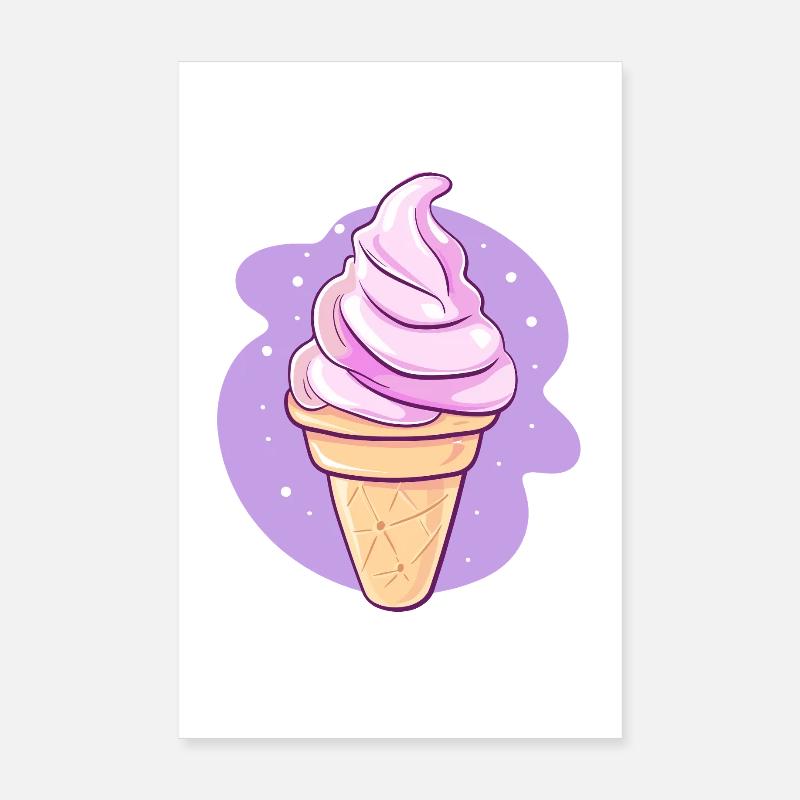 Glace molle rose Poster 20 x 30 cm
