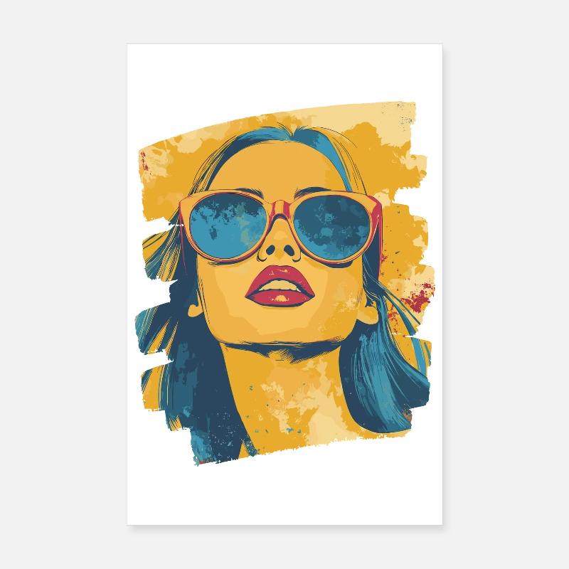 Sommer Sonne Retro Poster 20x30 cm