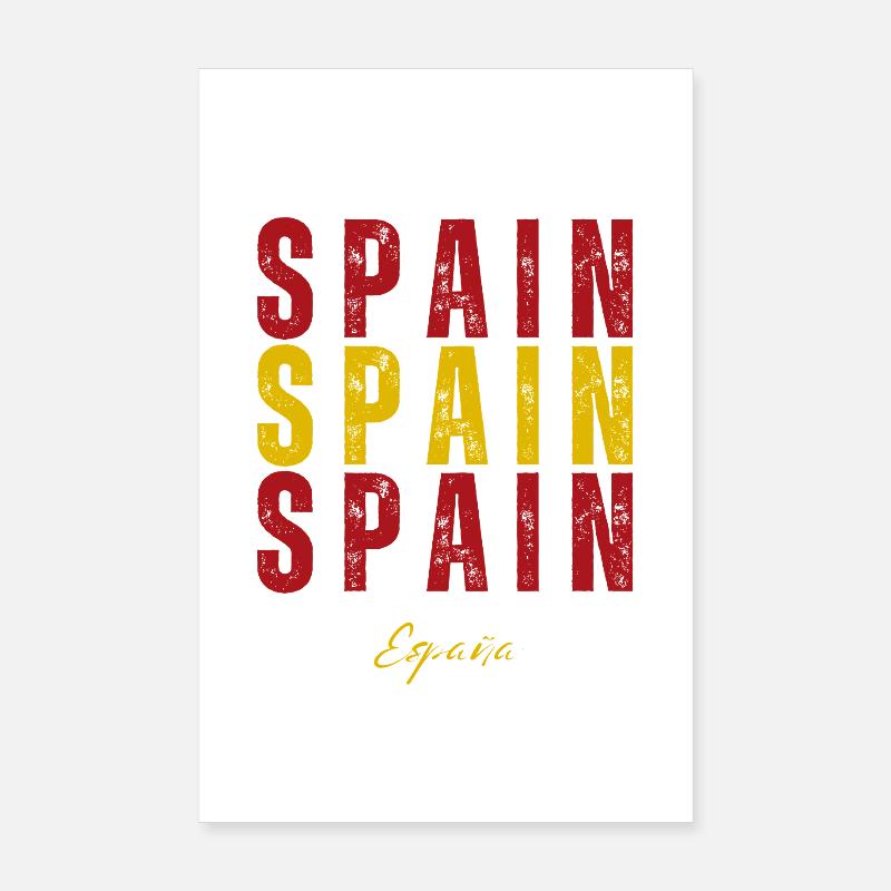 Drapeau de l’Espagne, fierté espagnole Poster 20 x 30 cm