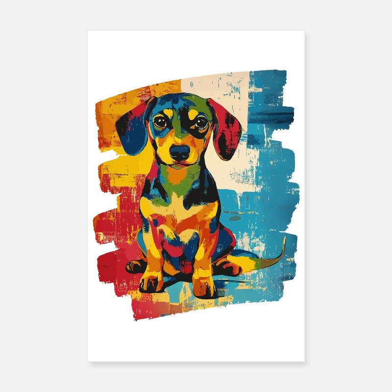 Teckel Dackel Poster 20 x 30 cm