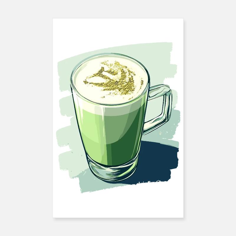 Matcha Latte Lover Thé vert Poster 20 x 30 cm