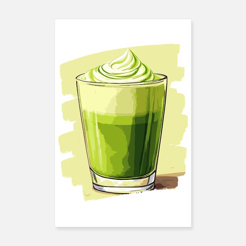 Matcha Latte Lover Thé vert Poster 20 x 30 cm