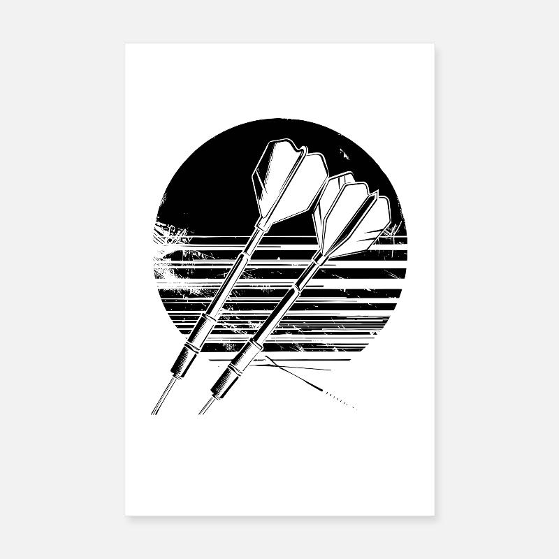 Dessin de fléchettes Poster 20 x 30 cm