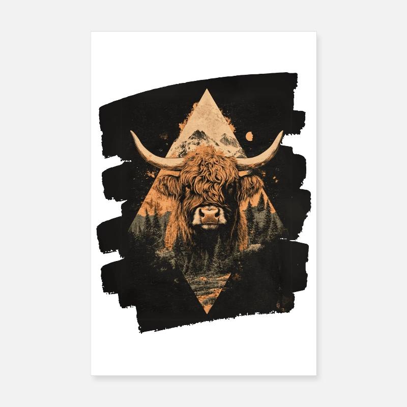 Bovins écossais des Highlands Poster 20 x 30 cm