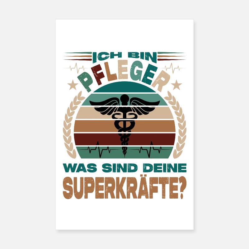 Pfleger Geschenke Krankenpfleger Abschluss Poster 20x30 cm