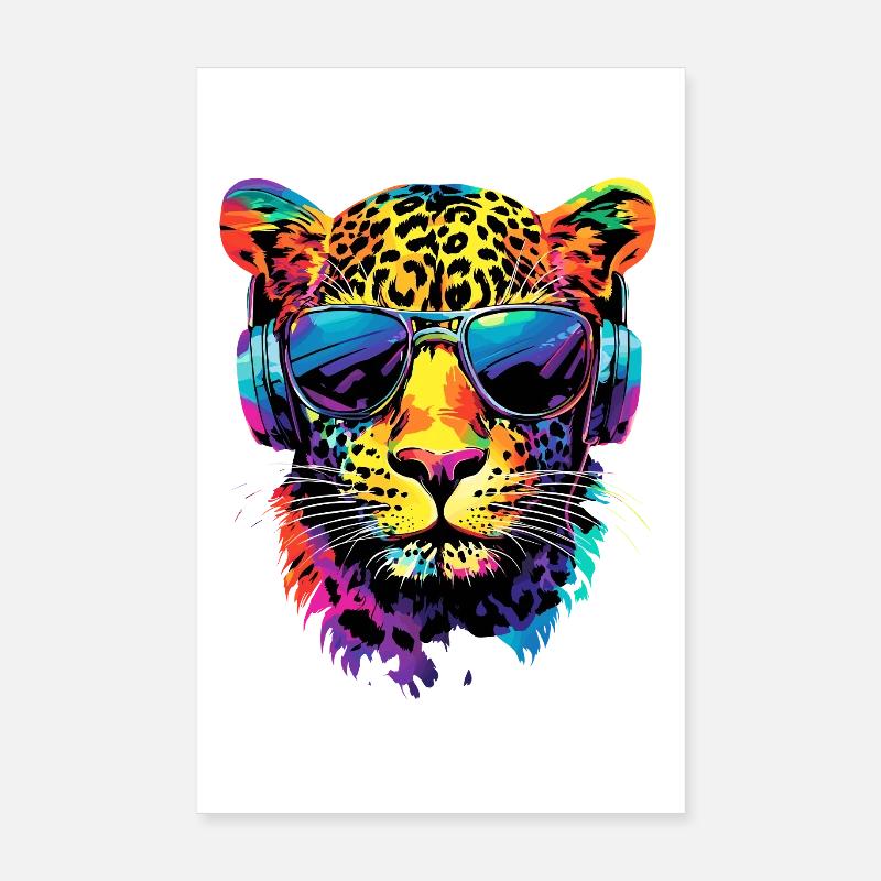 Leopard Panther Raubkatze Katze Panter Leoparden Poster 20x30 cm