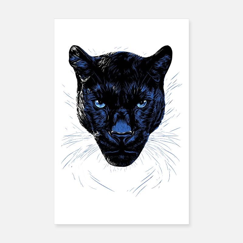 Panther Leopard Raubkatze Süße Großkatze Panter Poster 20x30 cm