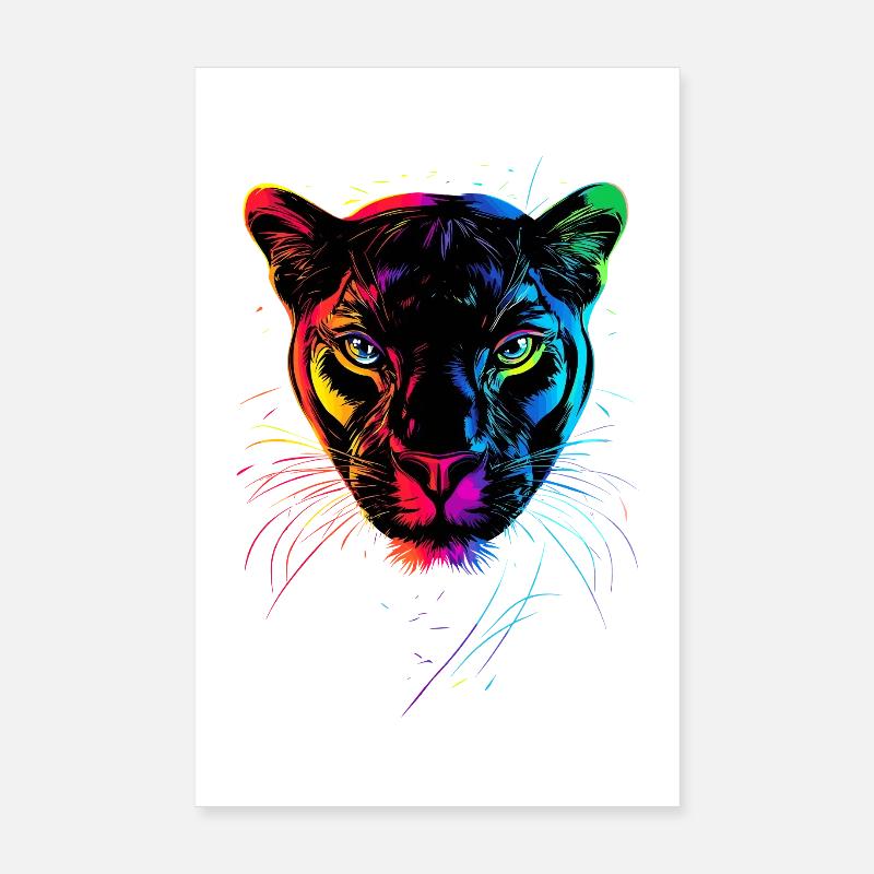 Panthère Léopard Grand Chat Mignon Gros Chat Panter Poster 20 x 30 cm