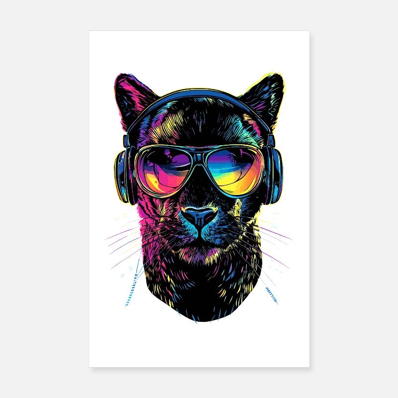 Panthère Léopard Grand Chat Mignon Gros Chat Panter Poster 20 x 30 cm