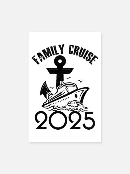 Croisière famille 2025 - Poster 20 x 30 cm - blanc - Devant