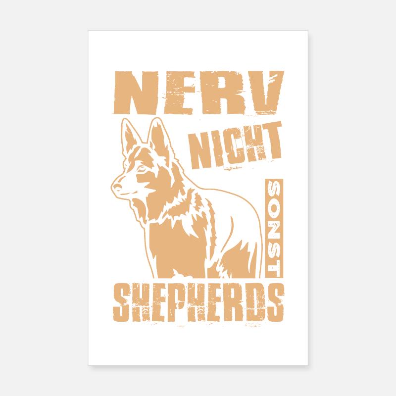 Schäferhund Geschenke Hund Herrchen Gassi Poster 20x30 cm