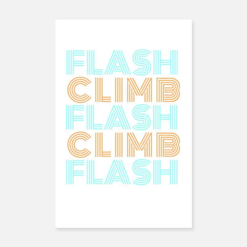 Escalade éclair escalade Bouldering Style Font Poster 20 x 30 cm