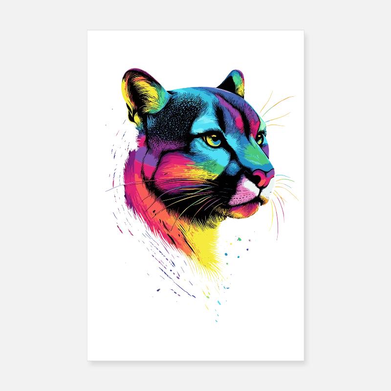 Panthère léopard gros chat mignon gros chat chats Poster 20 x 30 cm