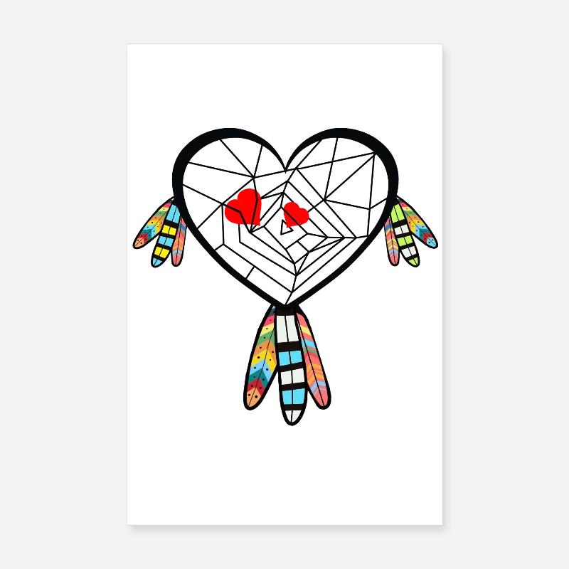Coeurs Coeurs Saint-Valentin Poster 20 x 30 cm