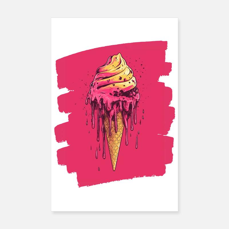 Eiscreme Eis Poster 20x30 cm