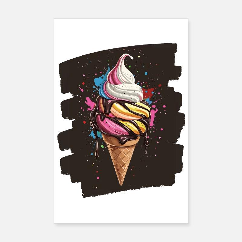Crème glacée Crème glacée Poster 20 x 30 cm