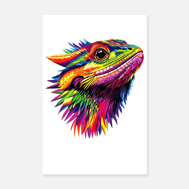 Bartagame Echse Bearded Dragon Süße Bartagamen Poster 20x30 cm