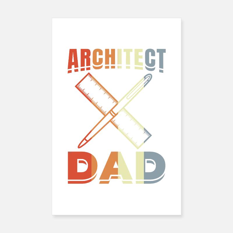 Architect Father Poster 8" x 12" (20x30 cm)