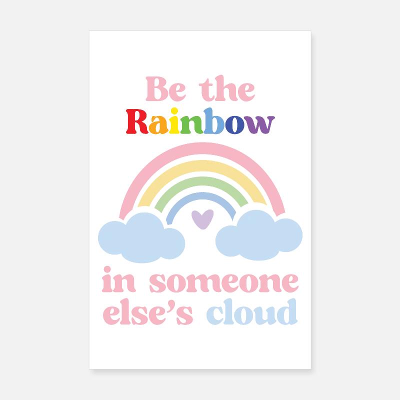 LGBTQ Pride Month - Sei der Regenbogen - Poster 20x30 cm - Weiß