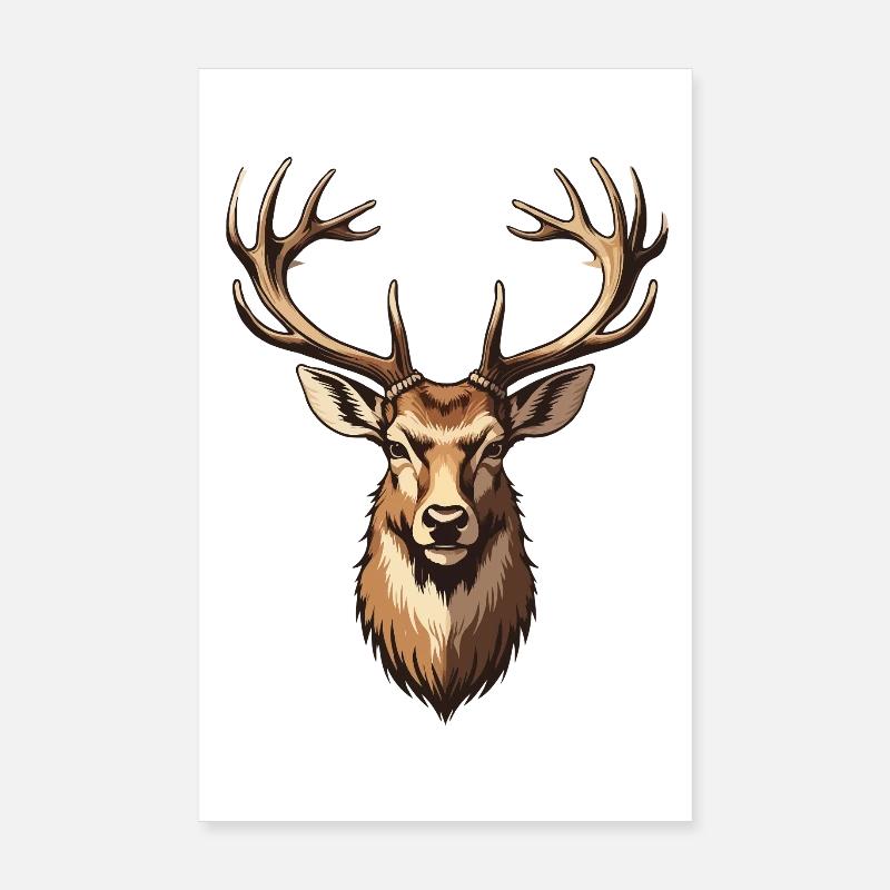 Chasse, chasse, chasse, chasse, cerf, bois de cerf, cerf, Poster 20 x 30 cm