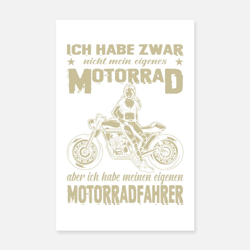 Biker Motorradfahrer Motorrad Geschenke Geburtstag Poster 20x30 cm